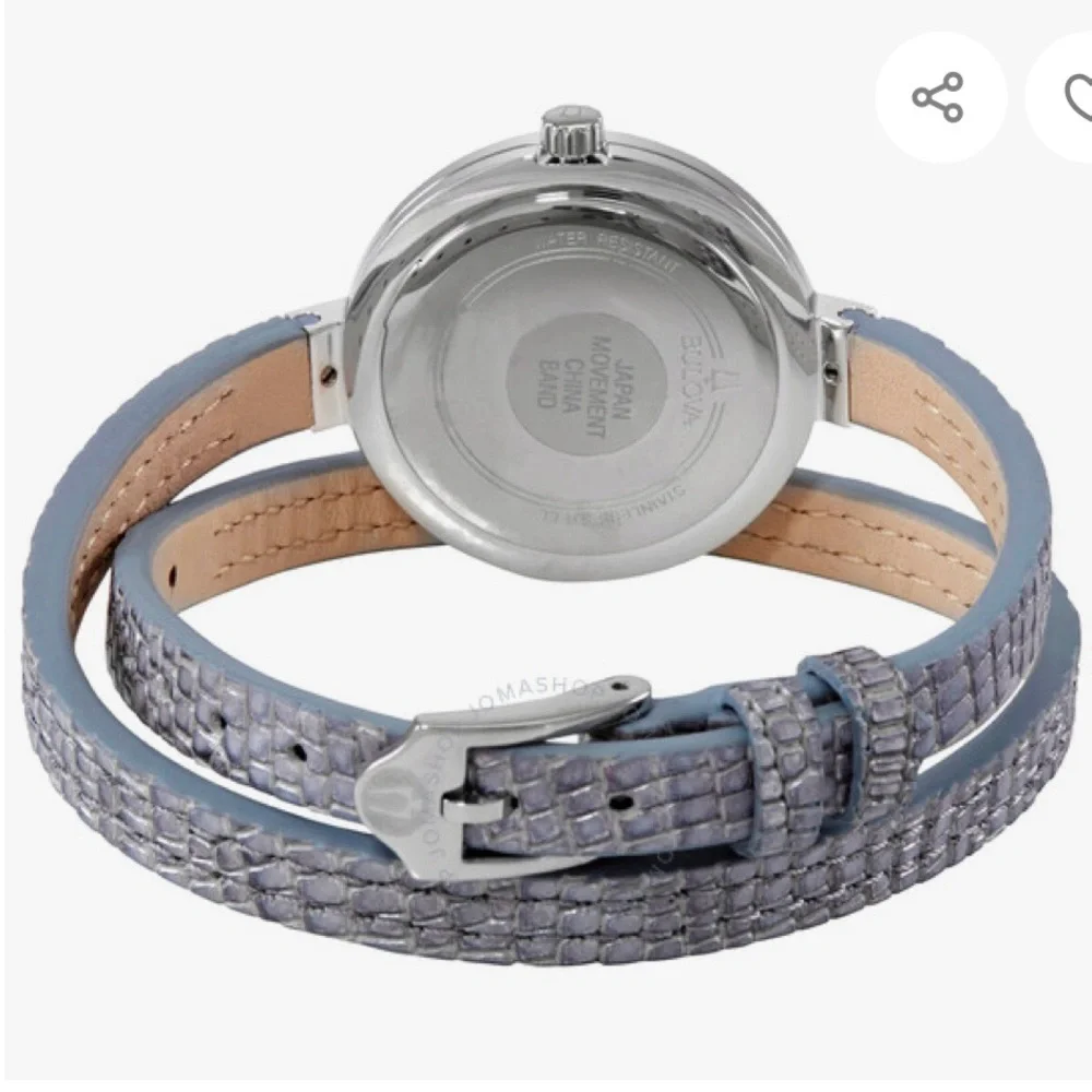 NWT Bulova | Diamond Rhapsody Quartz White Dial Wrap Around Bracelet Watch $1020